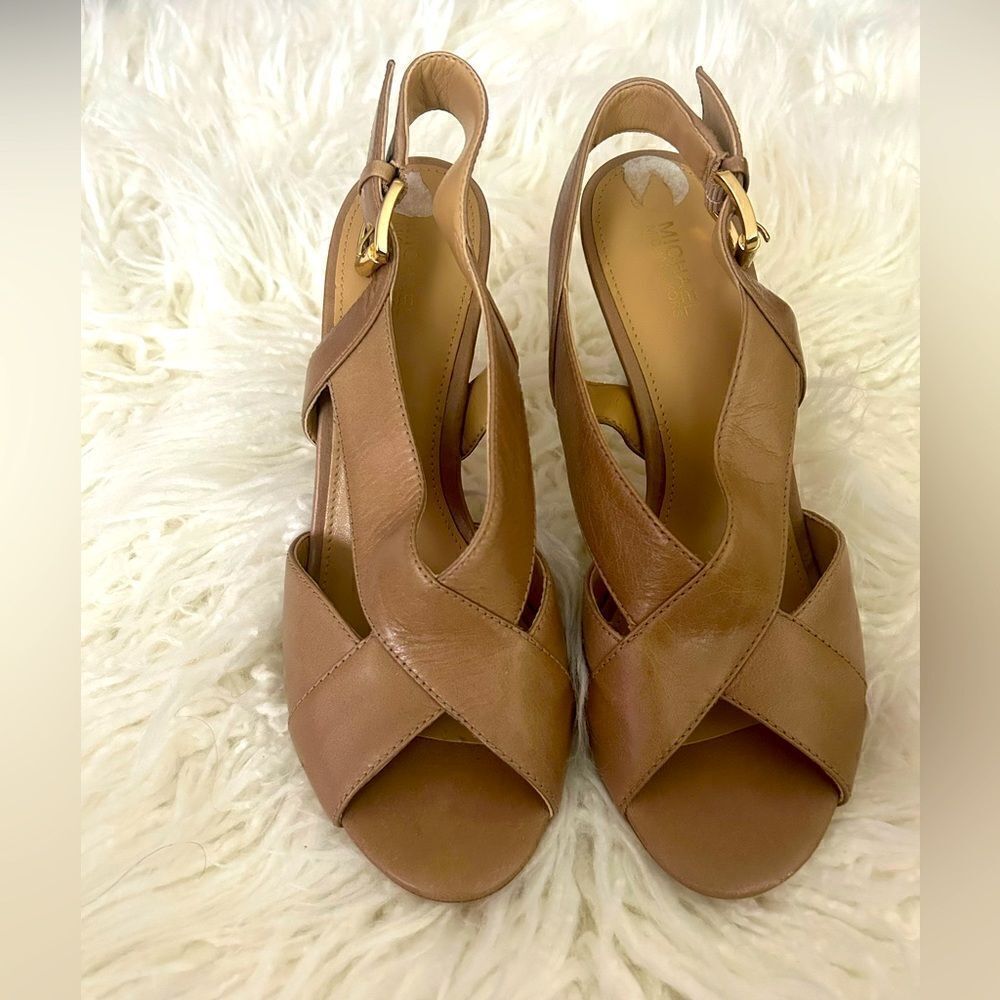 Vintage Michael kors leather heels sandals